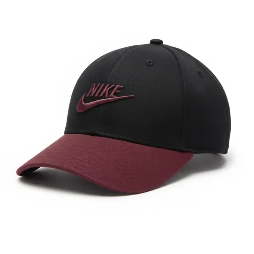 Nike Black & Maroon Baseball Cap – Dri-FIT / Heritage Style
